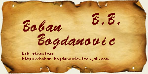 Boban Bogdanović vizit kartica